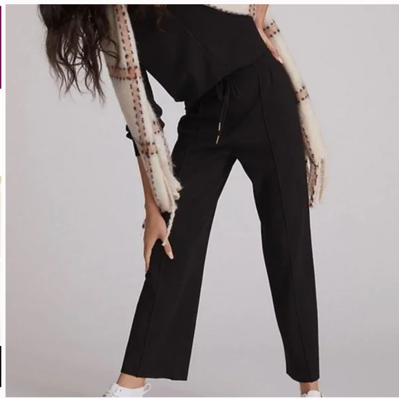 Anthropologie Daily Practice knit Lounge Pants - black Wide leg size S New - Picture 3 of 8